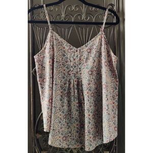 Women Nine Bird Sexy Floral Print Tops V-Neck Fresh Chiffon Sleeveless Camisole‎